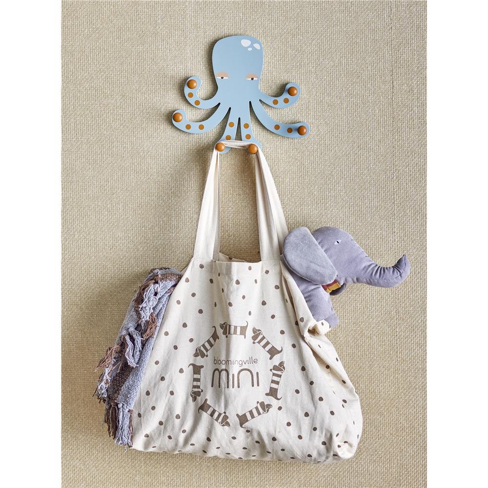 Bloomingville MINI Oswall Kleiderständer, 30x26x6 cm, in Blau, aus Lotusholz