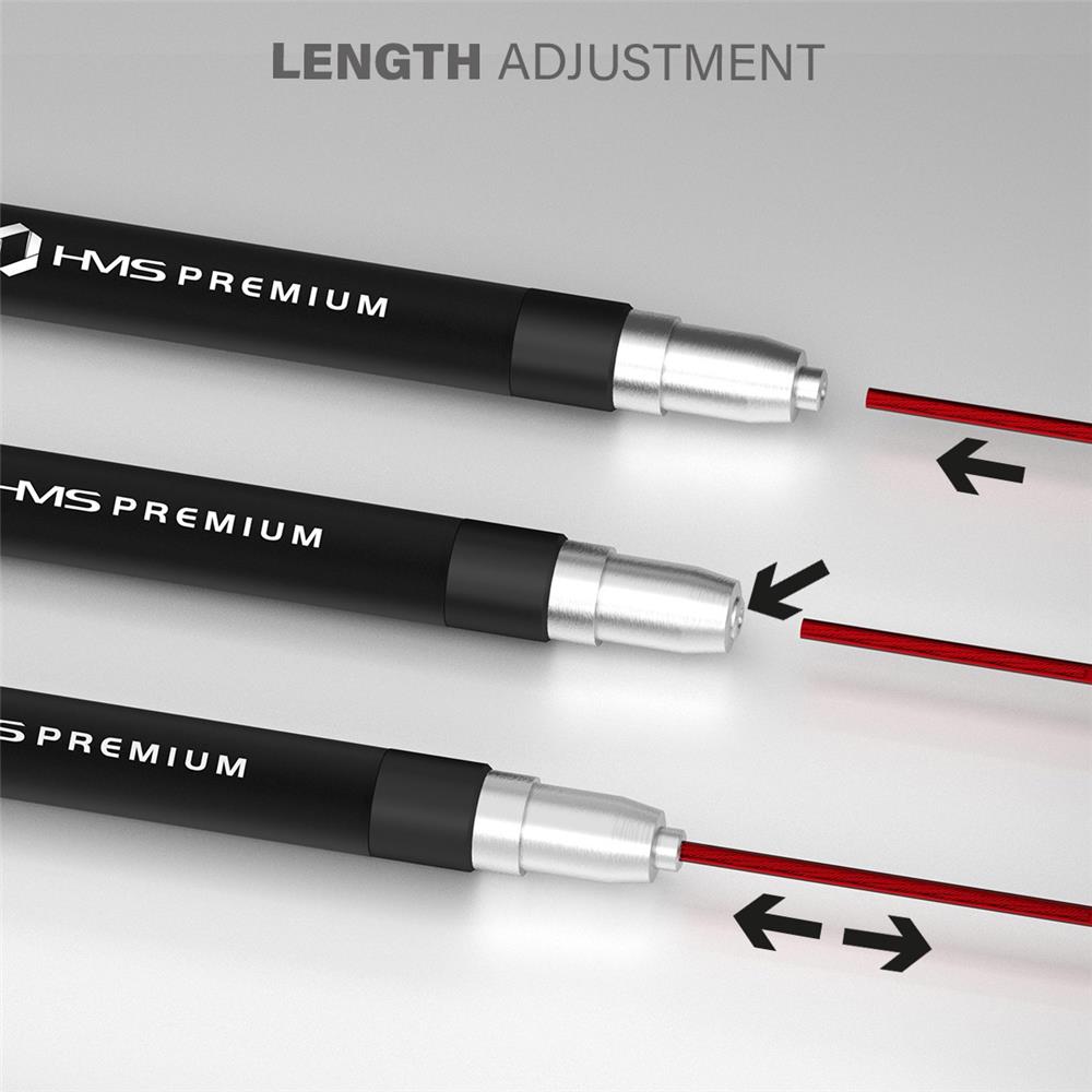 Aluminium Springseil verstellbar für Cardio und Fitness | HMS Premium SK60