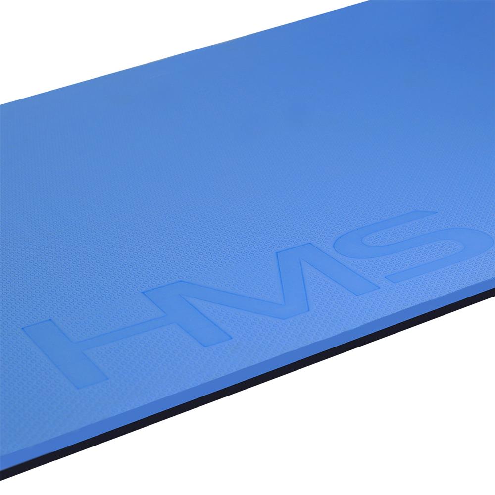 Fitnessmatte 180x60 cm 15 mm Blau/Schwarz | HMS Premium MFK03