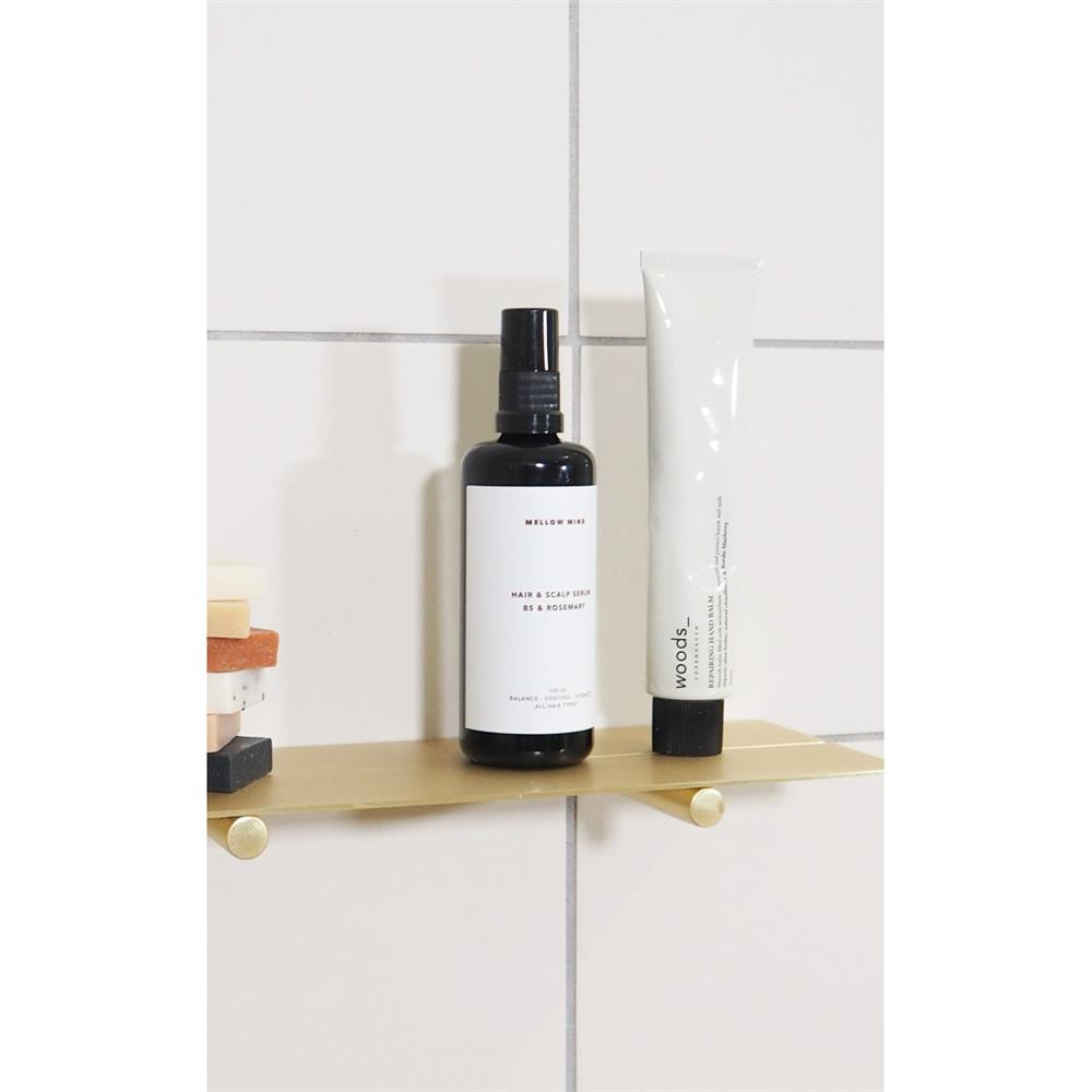 OYOY Pieni Schlichte Duschablage in Messing-Gold Badezimmerregal aus Edelstahl