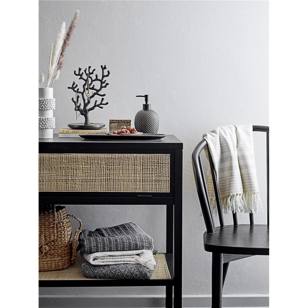 Bloomingville Vase Barrit 8,5 x 20,5 cm Weiß Steingut Blumenvase Dekovase dänisches Design