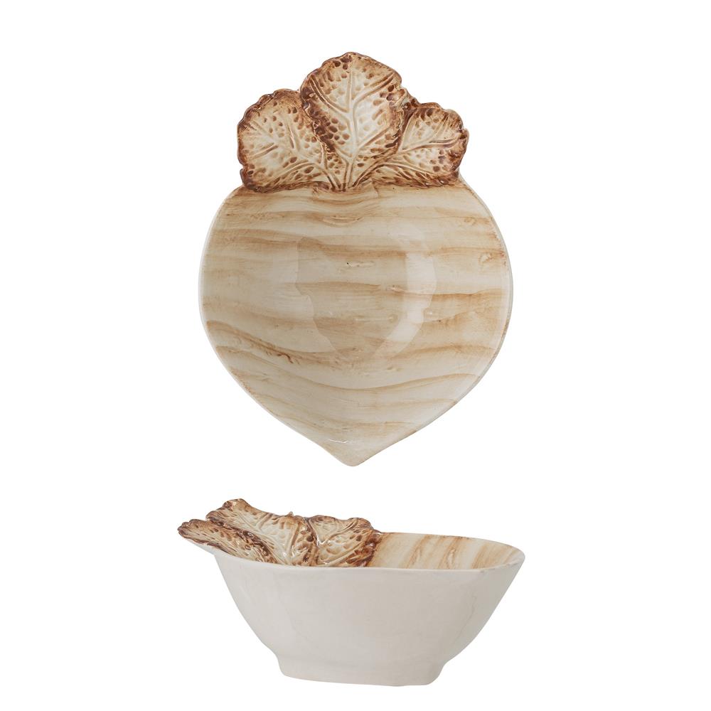 Bloomingville Mimosa Rübe Schale Braun Steingut Gemüseschale Dekoschale dänisches Design