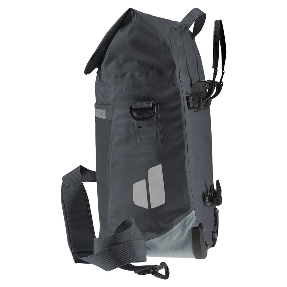 deuter Mainhattan, Fahrradtasche, graphite-shale (grau), 17L+10L, mit Bagfix-Halterung und Laptopfach