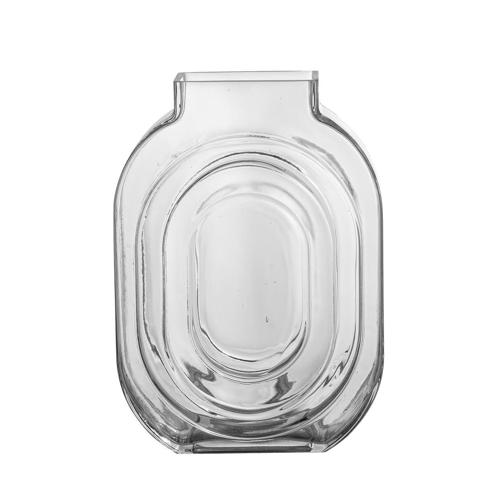 Bloomingville Rafi Vase aus Glas, 25cm, im Landhaus-Stil