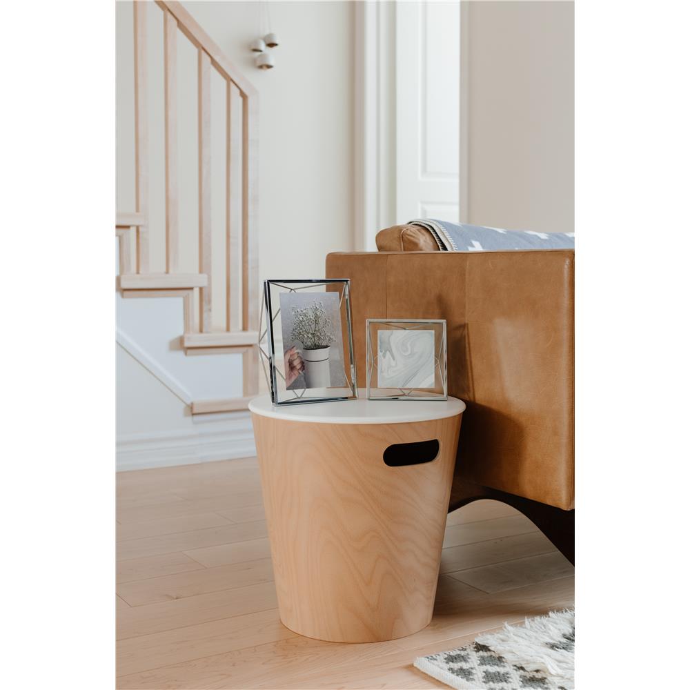 Umbra Prisma Geometrischer Bilderrahmen 23 x 18 x 7 cm zum Aufhängen oder Aufstellen Chrom Silber