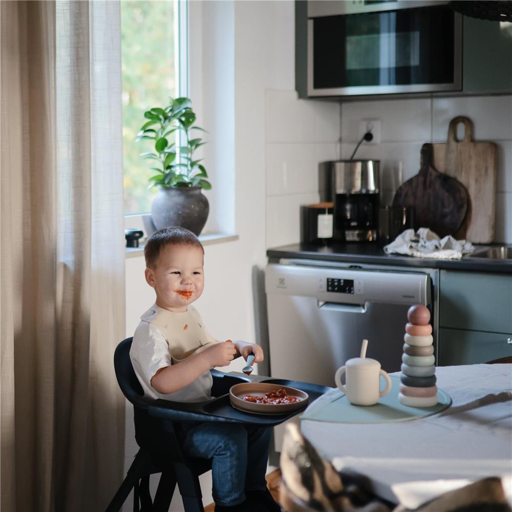 Mushie Silikon-Babylöffel 2er Set, Tradewinds, BPA-frei