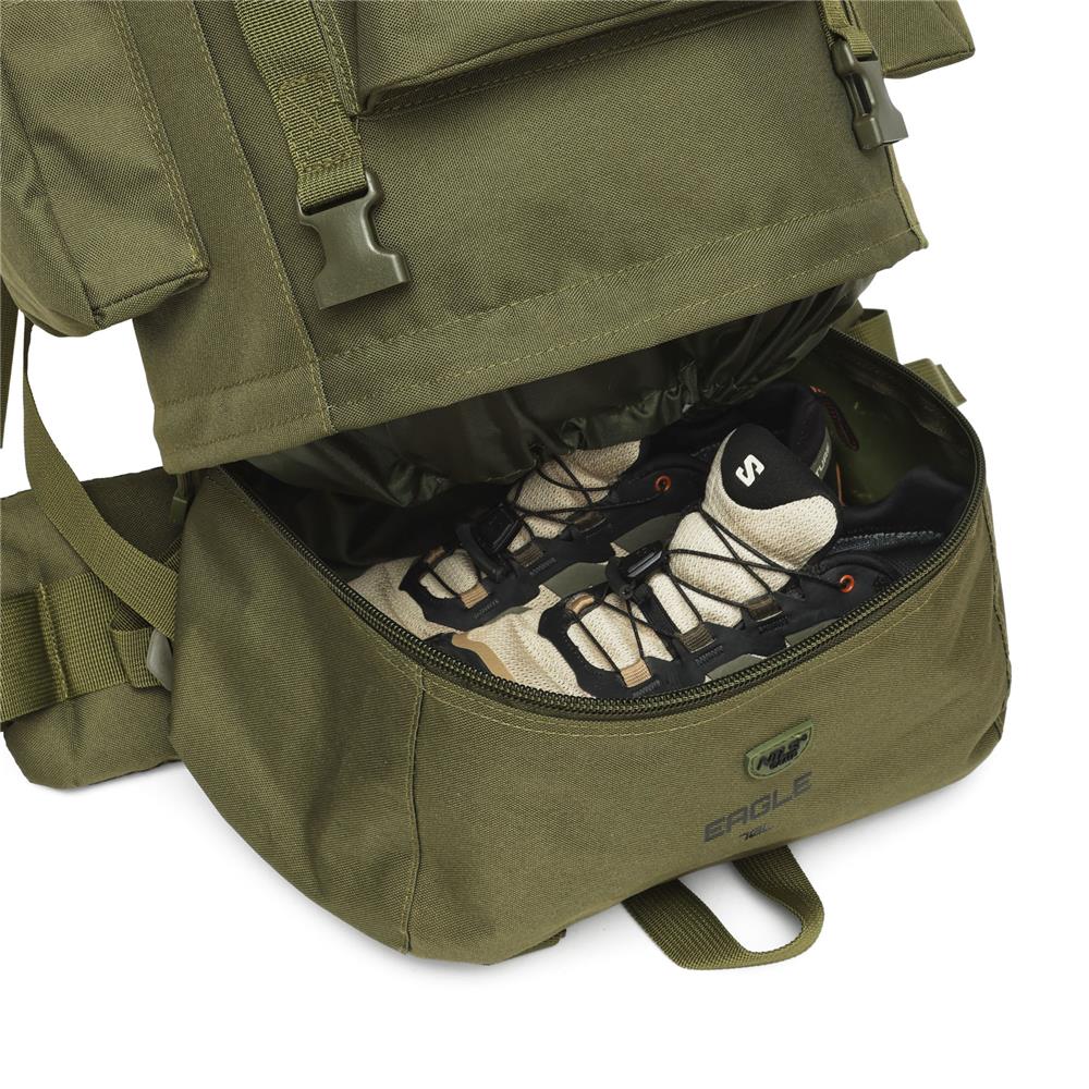 NILS CAMP Militärrucksack Eagle 70L Grün - Trekking Rucksack Outdoor Camping Survival