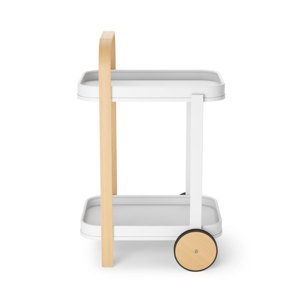 Umbra Bellwood Barwagen, Aufbewahrungswagen, Servierwagen in Weiß/Natur