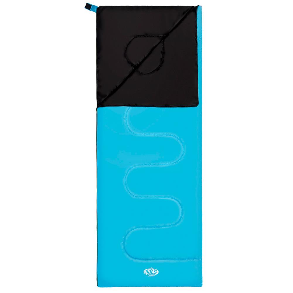 NILS CAMP Schlafsack Blau-Schwarz - leichter Sommerschlafsack für Camping, Trekking & Outdoor
