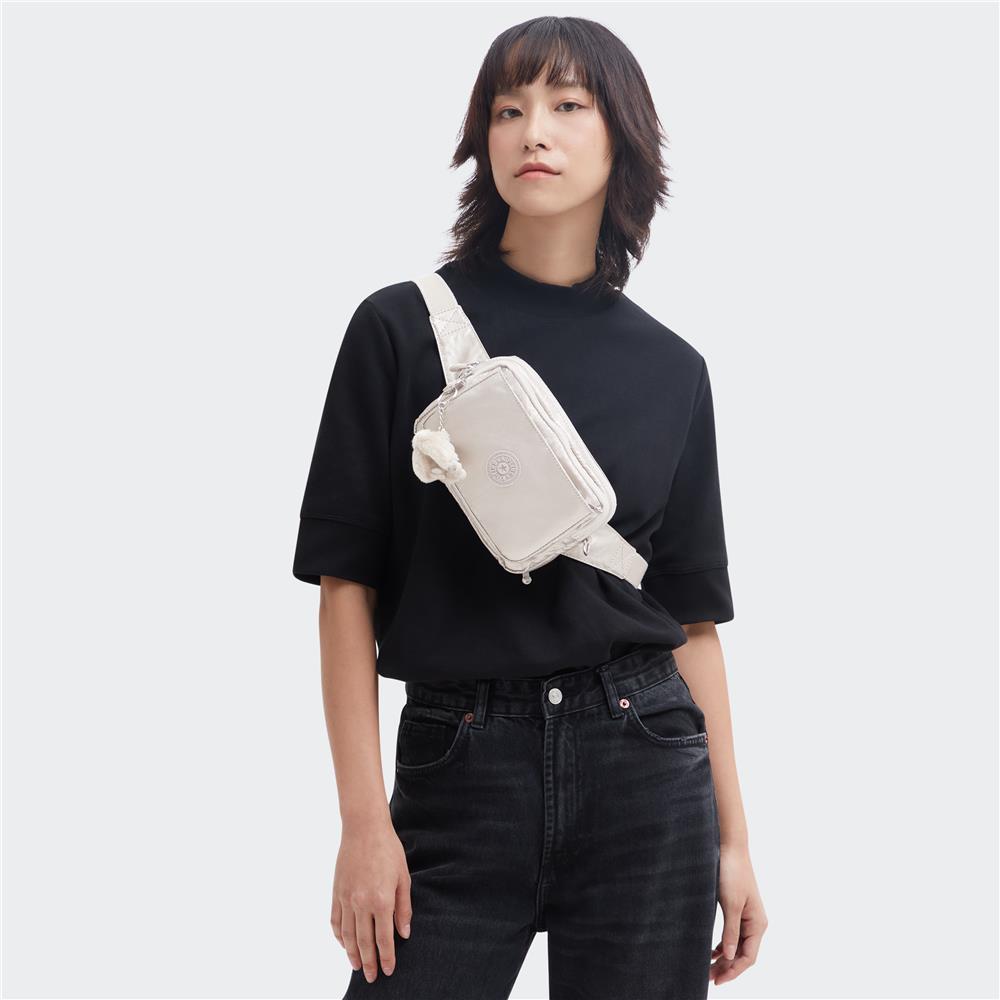 Kipling ABANU MULTI, 2-in-1-Crossbody- und Bauchtasche, Metallic Glow (beige), Schultertasche