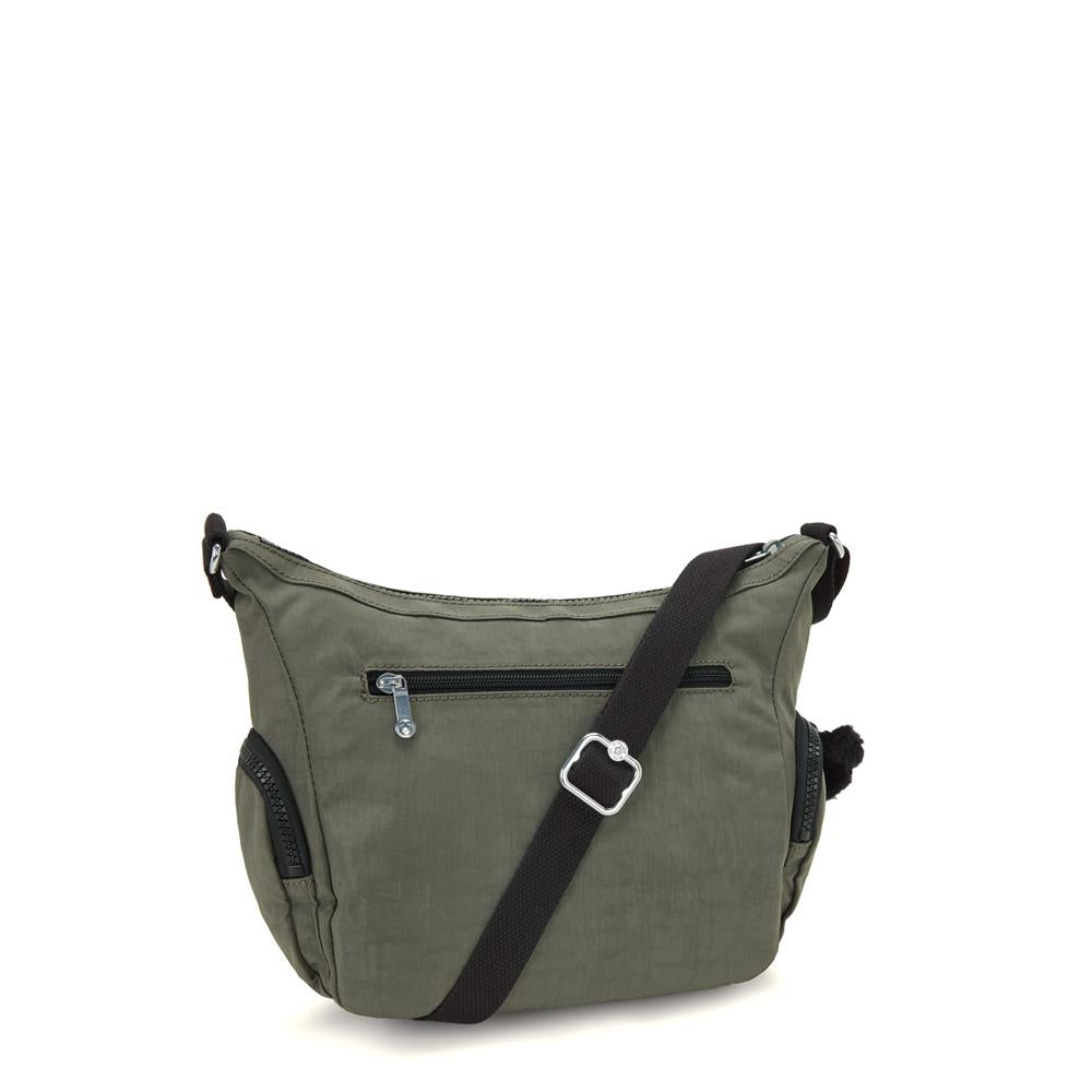 Kipling GABBIE S, Kleine Umhängetasche, Green Moss (grün), Schultertasche mit vielen Fächern
