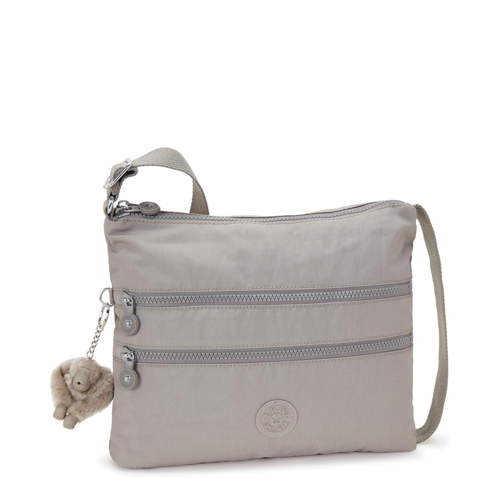 Kipling ALVAR, Mittelgroße Umhängetasche, Grey Gris (grau), 5L, Schultertasche