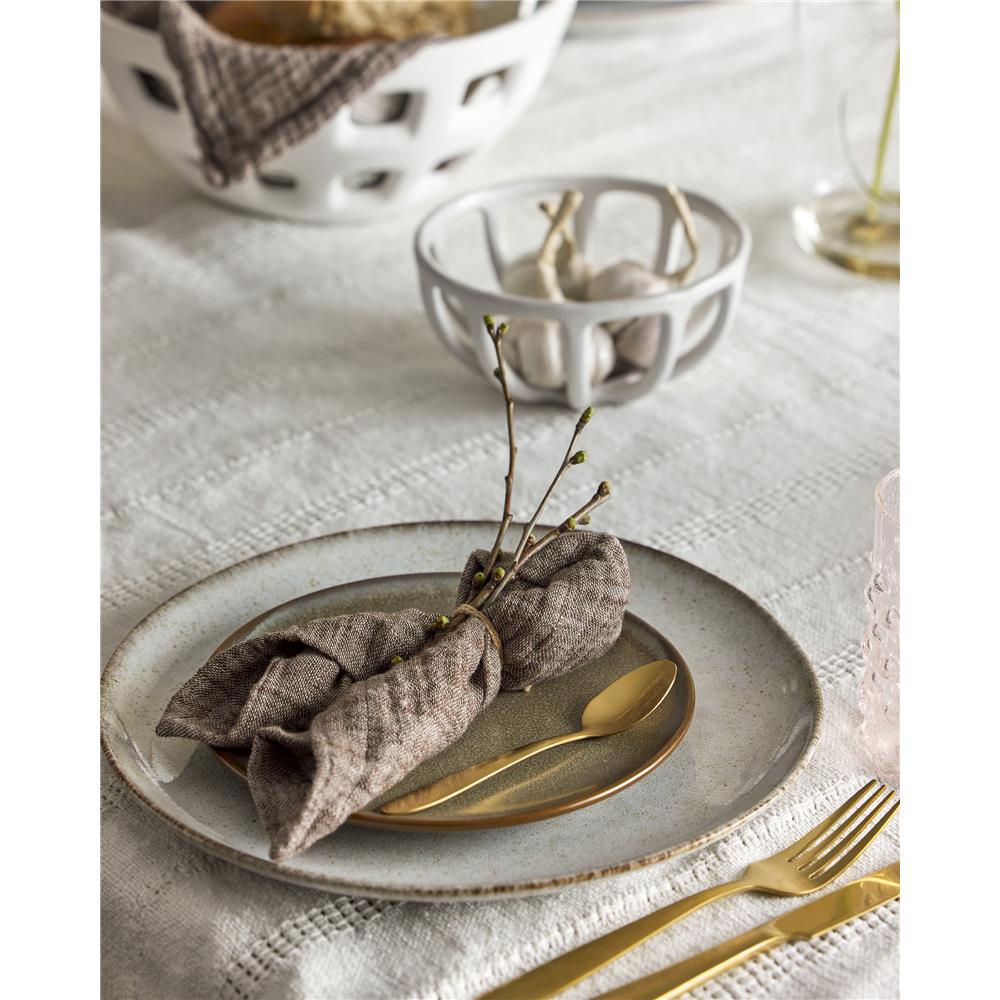 Bloomingville Sandrine Teller, Natur, 28,5cm, Steingut, dänisches Design