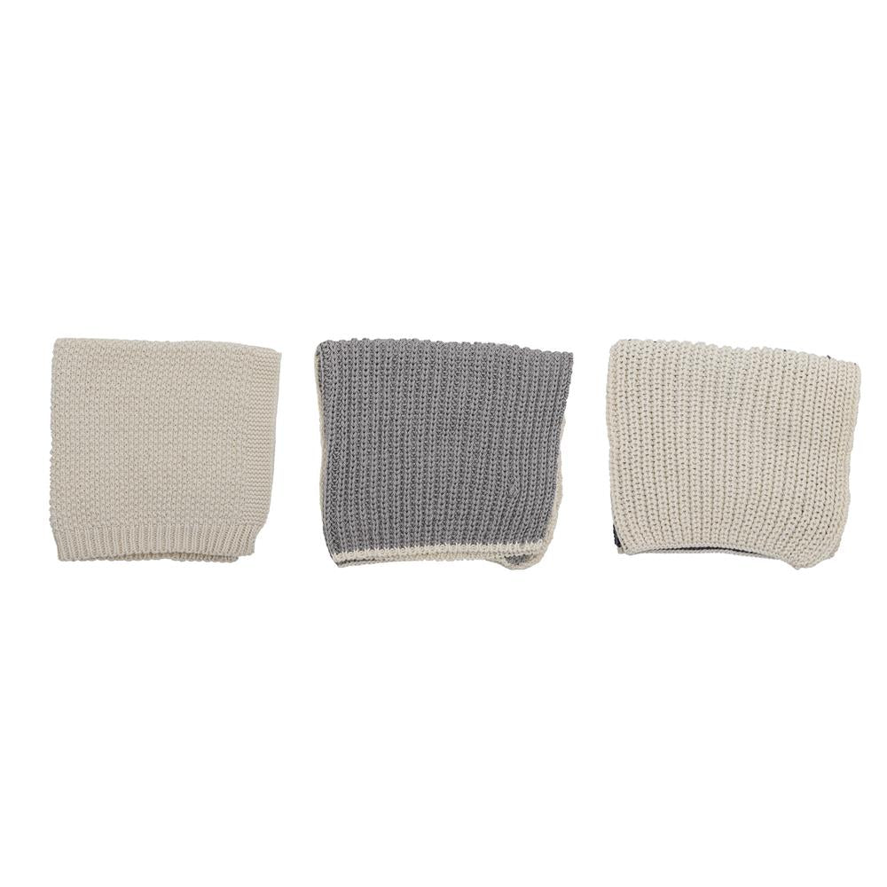 Bloomingville Odette Spültuch grau L27 cm aus Baumwolle – 3er Set für Küche & Spüle