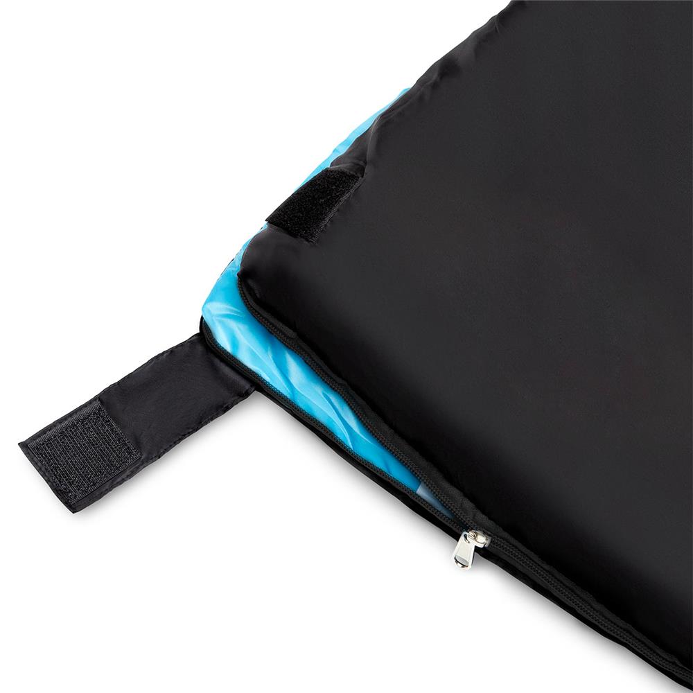 NILS CAMP Schlafsack Schwarz-Blau - leichter Sommerschlafsack für Camping, Trekking & Outdoor