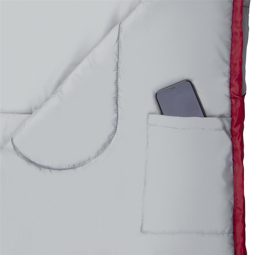 NILS CAMP Schlafsack Größe L Dunkelrot-Grau - Mumienschlafsack für Outdoor, Trekking & Camping