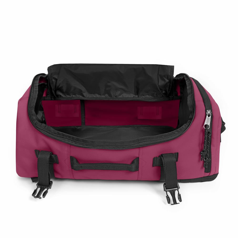 Eastpak CARRY PACK, Reiserucksack, Wine Burgundy (rot), 30L, Reisetasche mit Flaschenhalter und Laptopfach