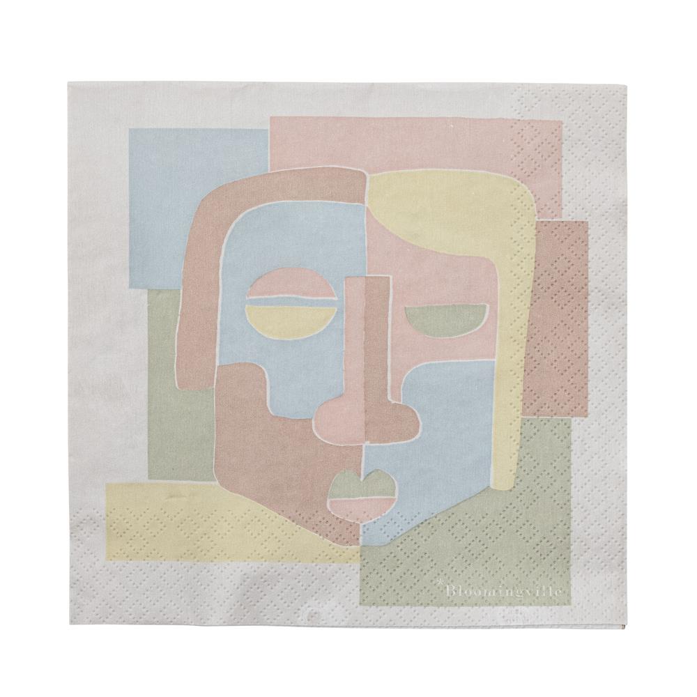 Bloomingville Peto Servietten, 20er Pack, 33x33cm, aus Papier