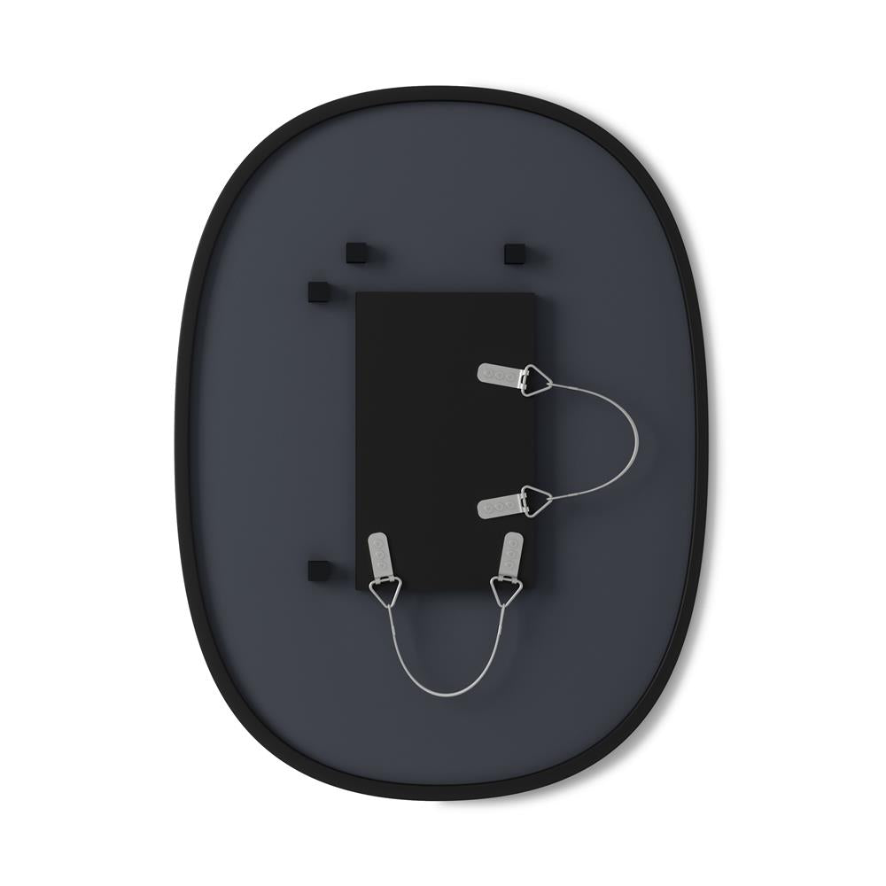 Umbra Hub Ovaler Wandspiegel Gummirahmen Schwarz