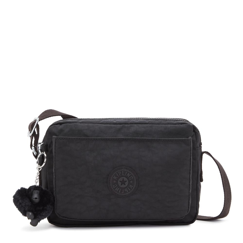 Kipling ABANU M, Mittelgroße Umhängetasche, Black Noir (schwarz), 4L, Schultertasche