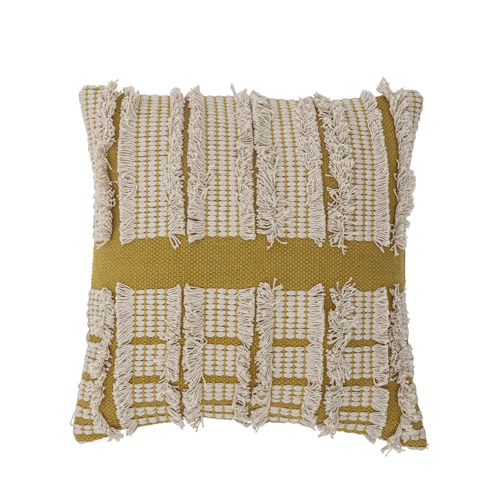 Bloomingville Cea Kissen, 45x45 cm, Gelb, 100% Baumwolle, skandinavisches Design
