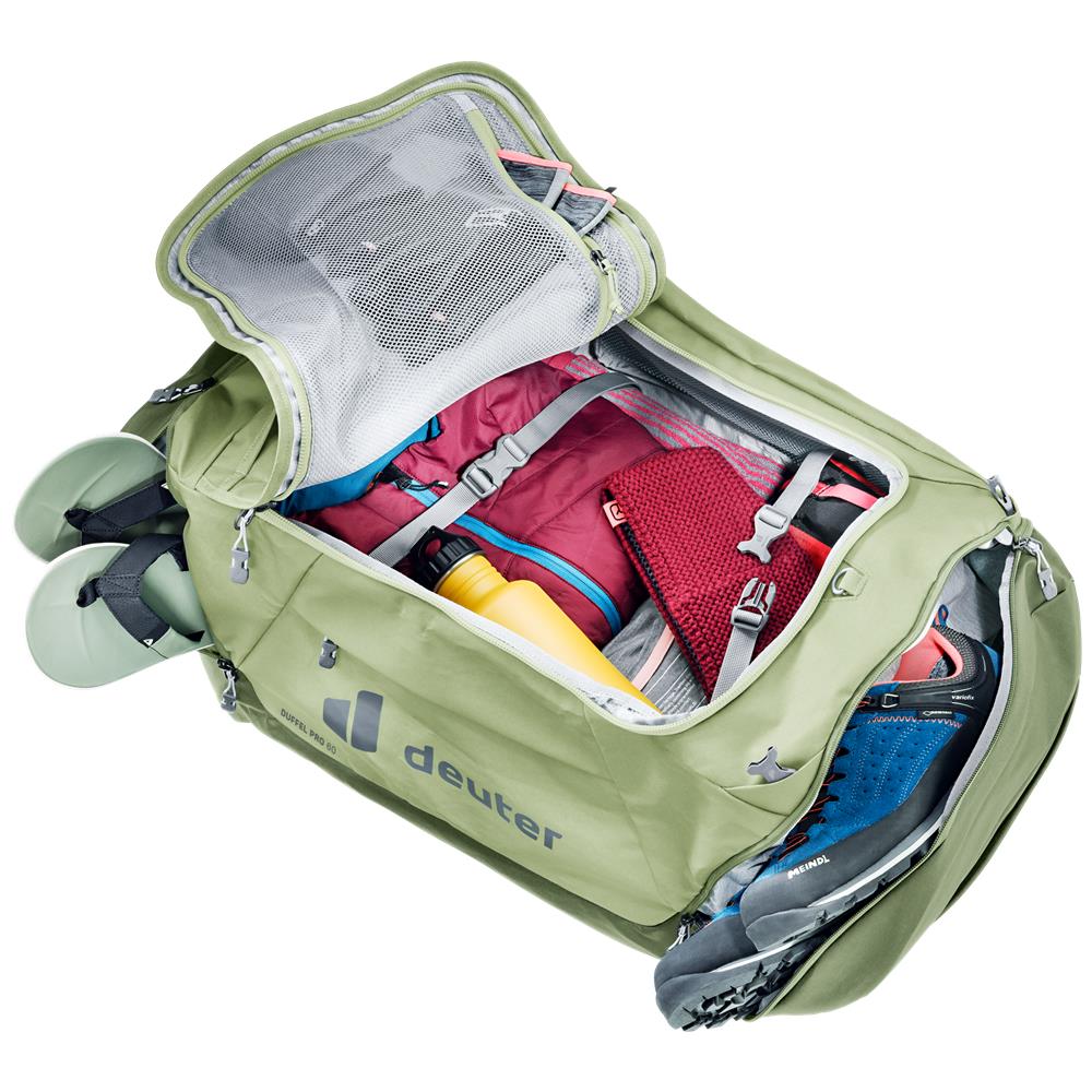 deuter Duffel Pro 60, Reisetasche, mineral-grove (grün), auch als Rucksack tragbar