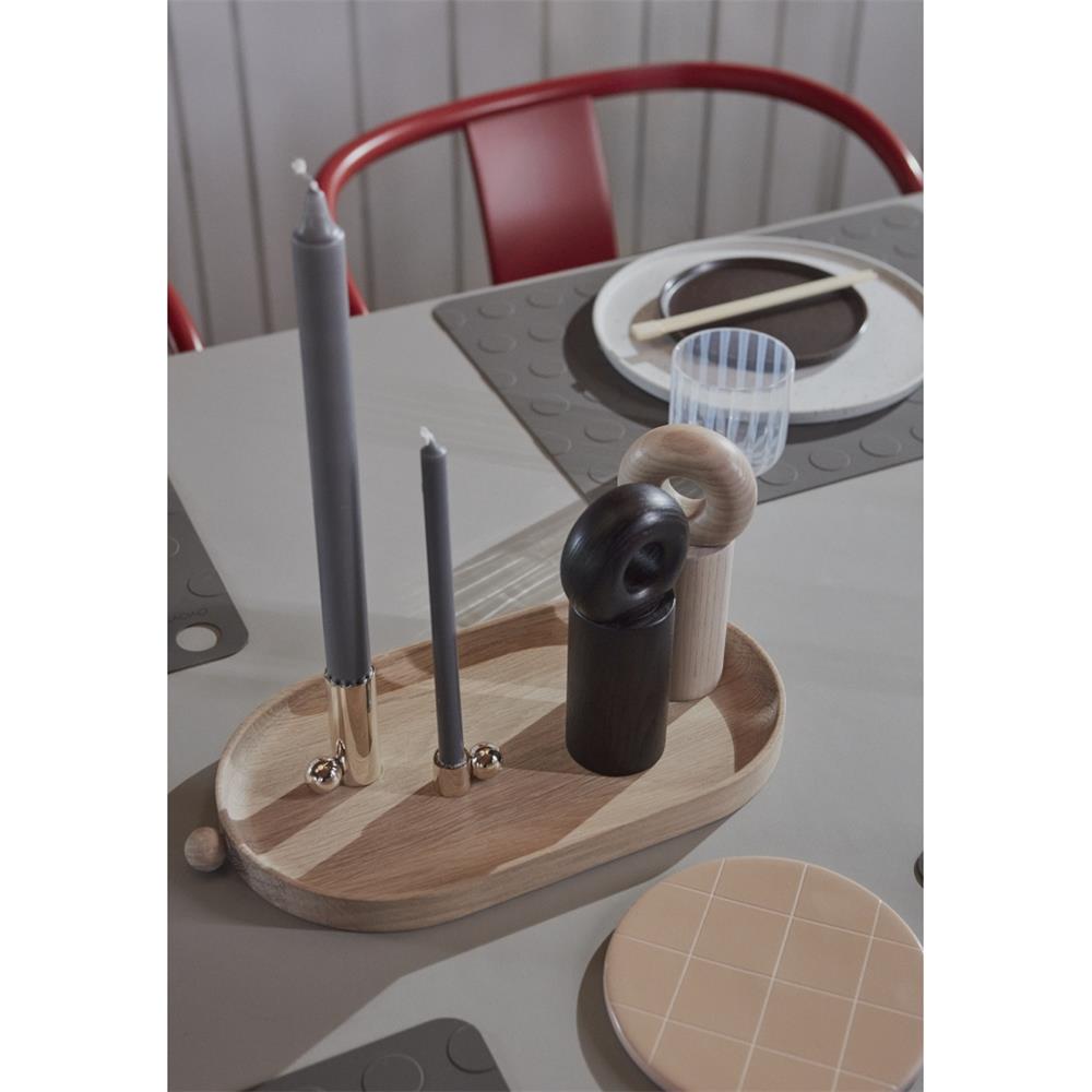 OYOY Gewürzmühle Hoop 7,5 x 16,5 cm hellbraun Eschenholz