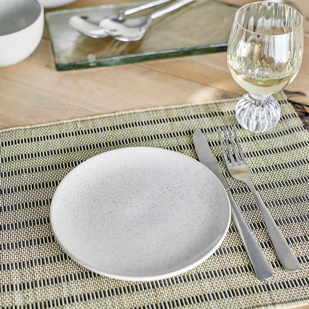 Bloomingville Addison Teller Weiß Steingut 20 cm skandinavisch