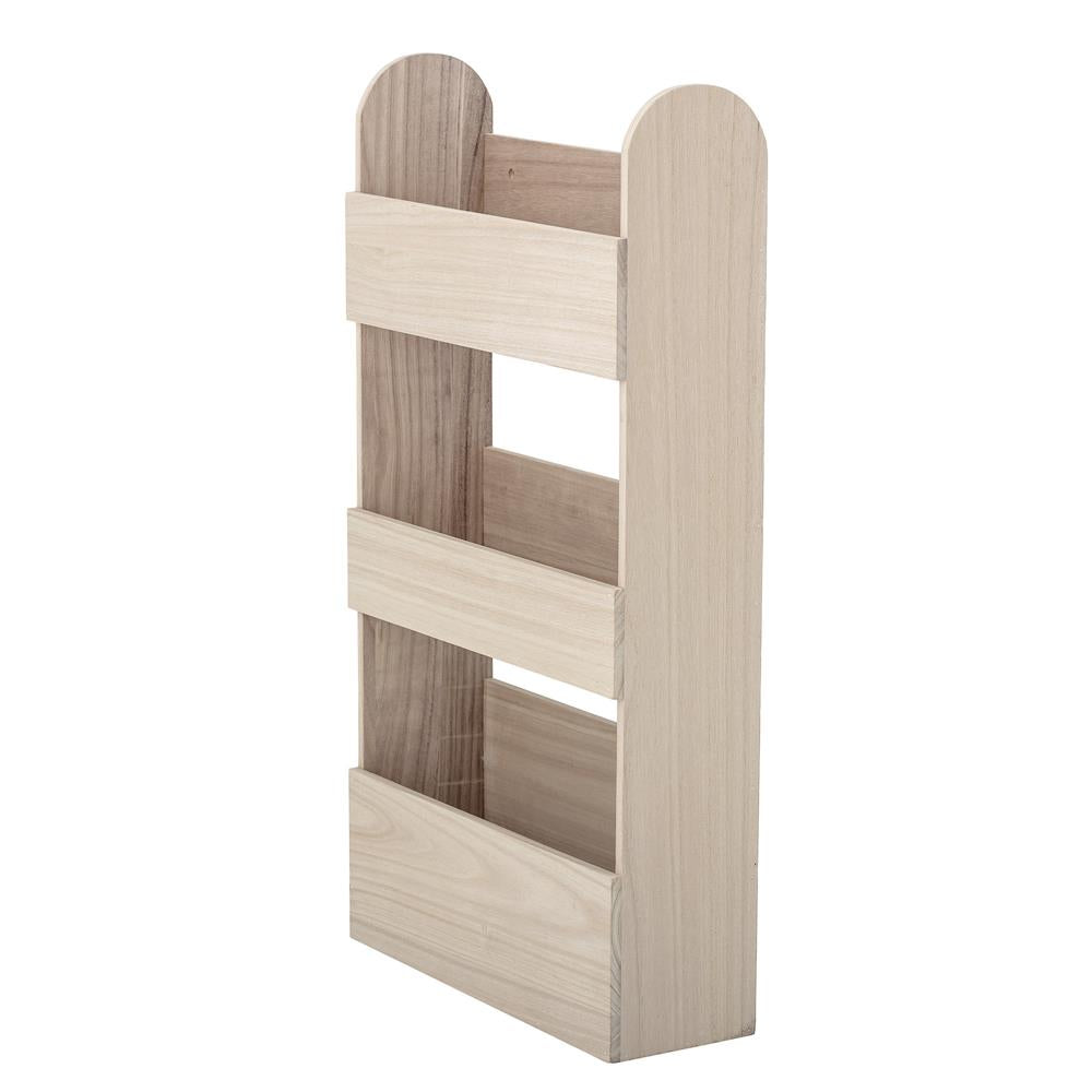 Bloomingville MINI Moris Regal Natur Paulowniaholz schmales Küchenregal Kinderzimmerregal