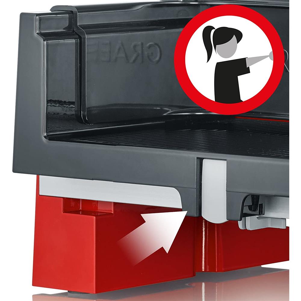 GRAEF SKS 100 Allesschneider Rot Wellenschliffmesser Edelstahl Metall kompakt inkl. MiniSlice