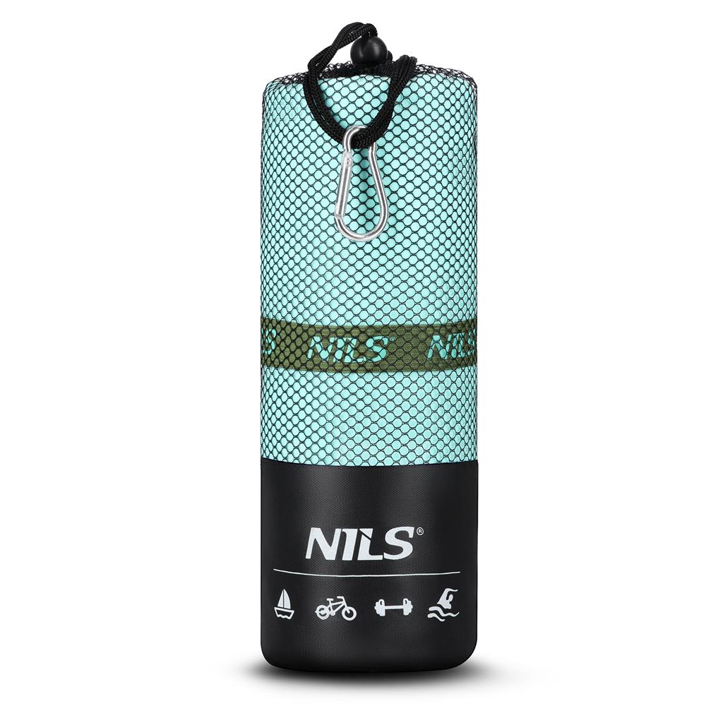 NILS Mikrofaserhandtuch 200x90 cm in Grün - schnelltrocknendes Handtuch für Camping, Strand & Sport
