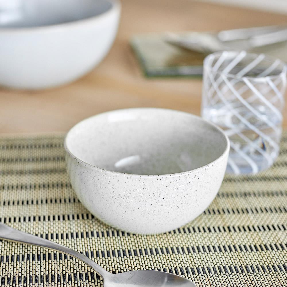 Bloomingville Addison Schale Weiß Steingut 475 ml skandinavisch