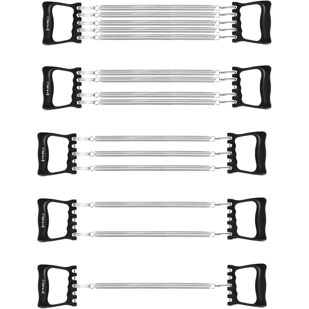 Expander Fitnessband mit 5 Stahlfedern 15-90 kg Widerstandsbänder | HMS EM03