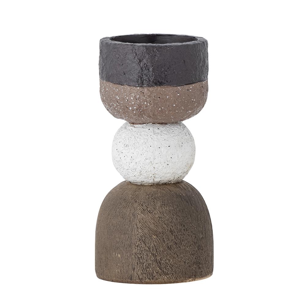 Bloomingville Marjun Teelichthalter, Braun, Polyresin D5,5xH11 cm