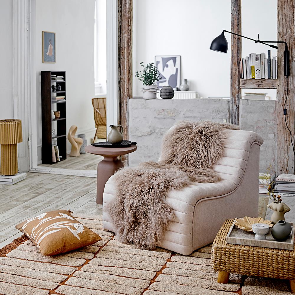 Bloomingville Majsa Tablett – quadratisches Marmor-Tablett in Braun, 35x35 cm, vielseitig & spülmaschinenfest