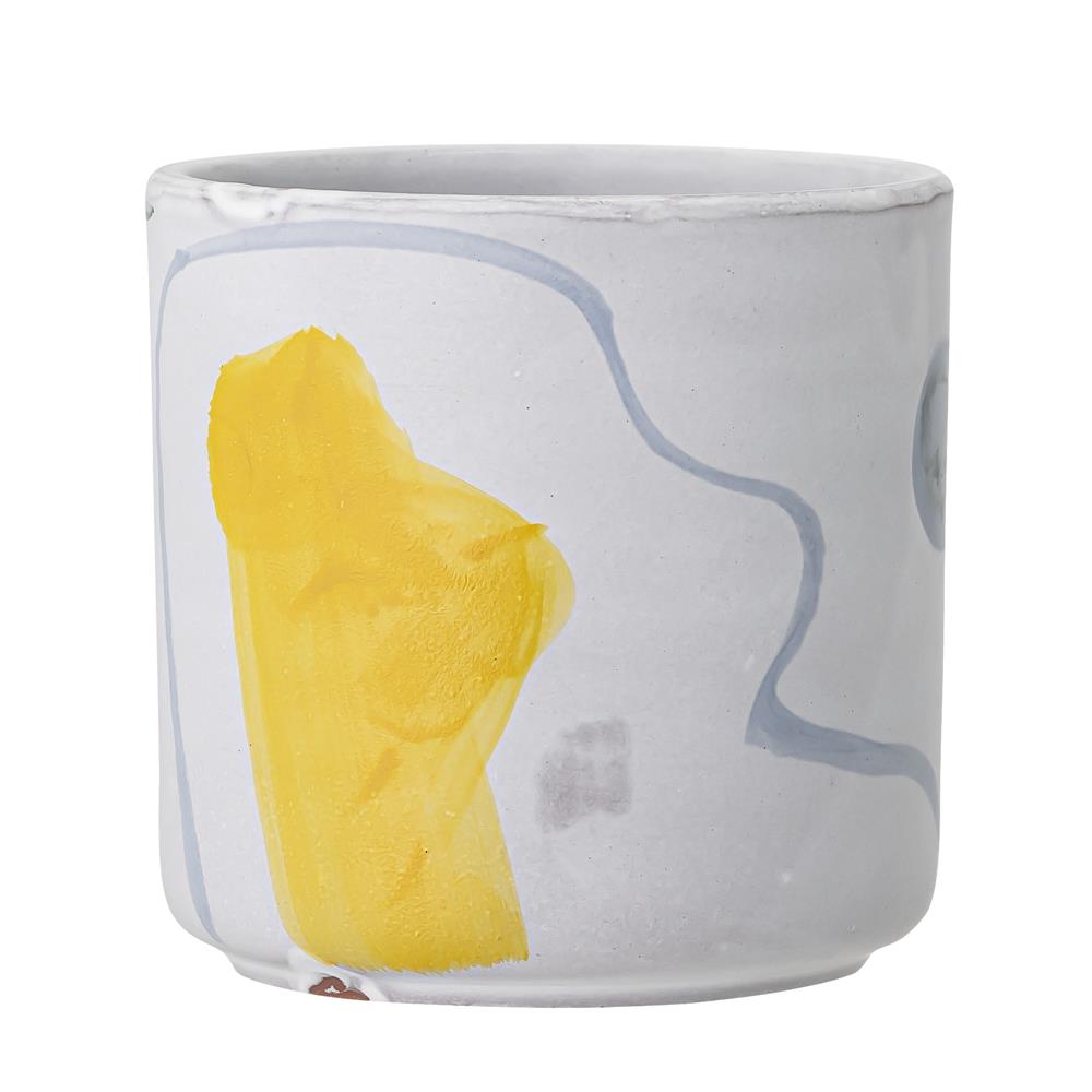 Bloomingville Azura Blumentopf 12 x 12cm Weiß Terrakotta Übertopf Dekotopf dänisches Design