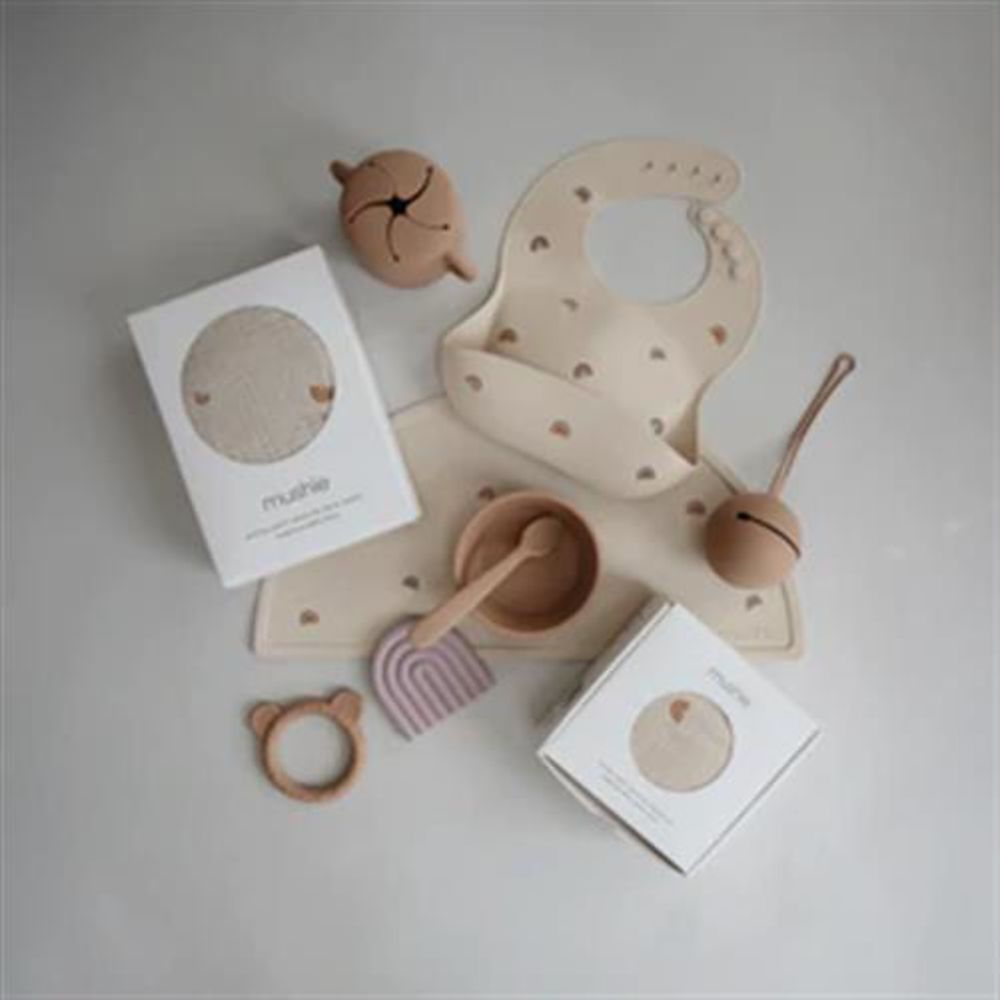 Mushie Extra weiches Musselin-Kinderbettlaken, Rainbows, 132x71cm Spannbettlaken