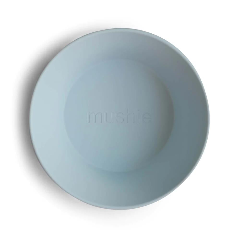 Mushie Kinderschüssel 2er Set, Powder Blue, rund, BPA-frei