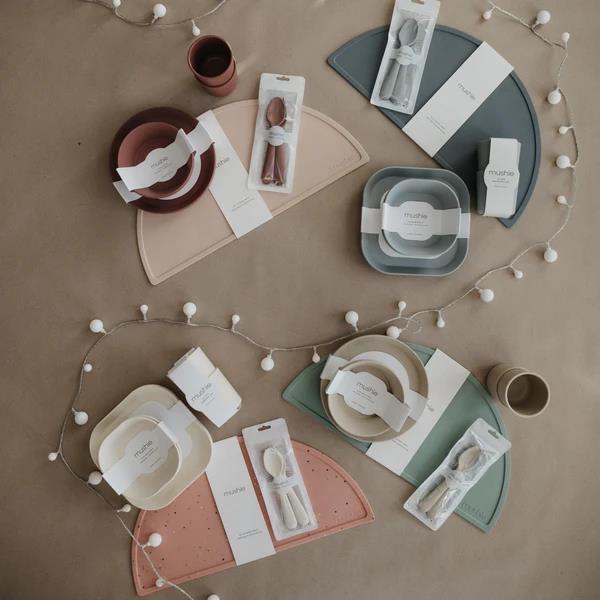 Mushie Silikon-Platzdeckchen, Dried Thyme, Tischset, BPA-frei