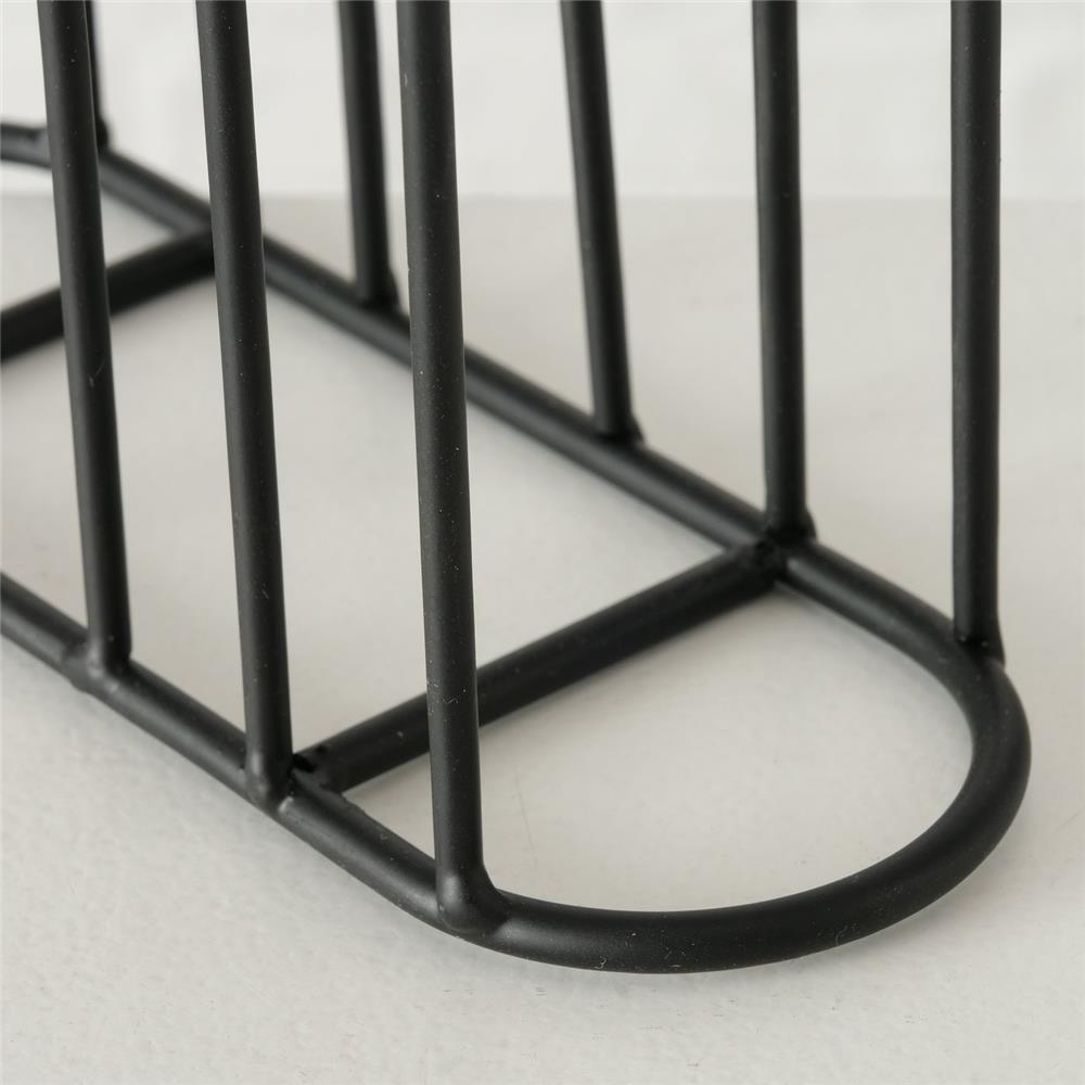 BOLTZE Serviettenhalter Ronia Schwarz Eisen Serviettenständer Serviettenspender Modernes Design