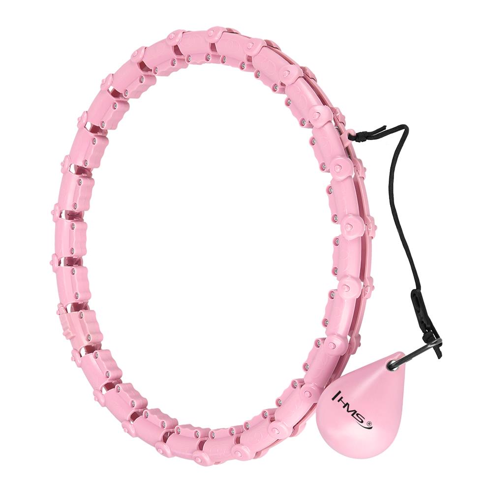 Hula Hoop Reifen mit Gewicht und Massagefunktion verstellbar Rosa | HMS HHW02