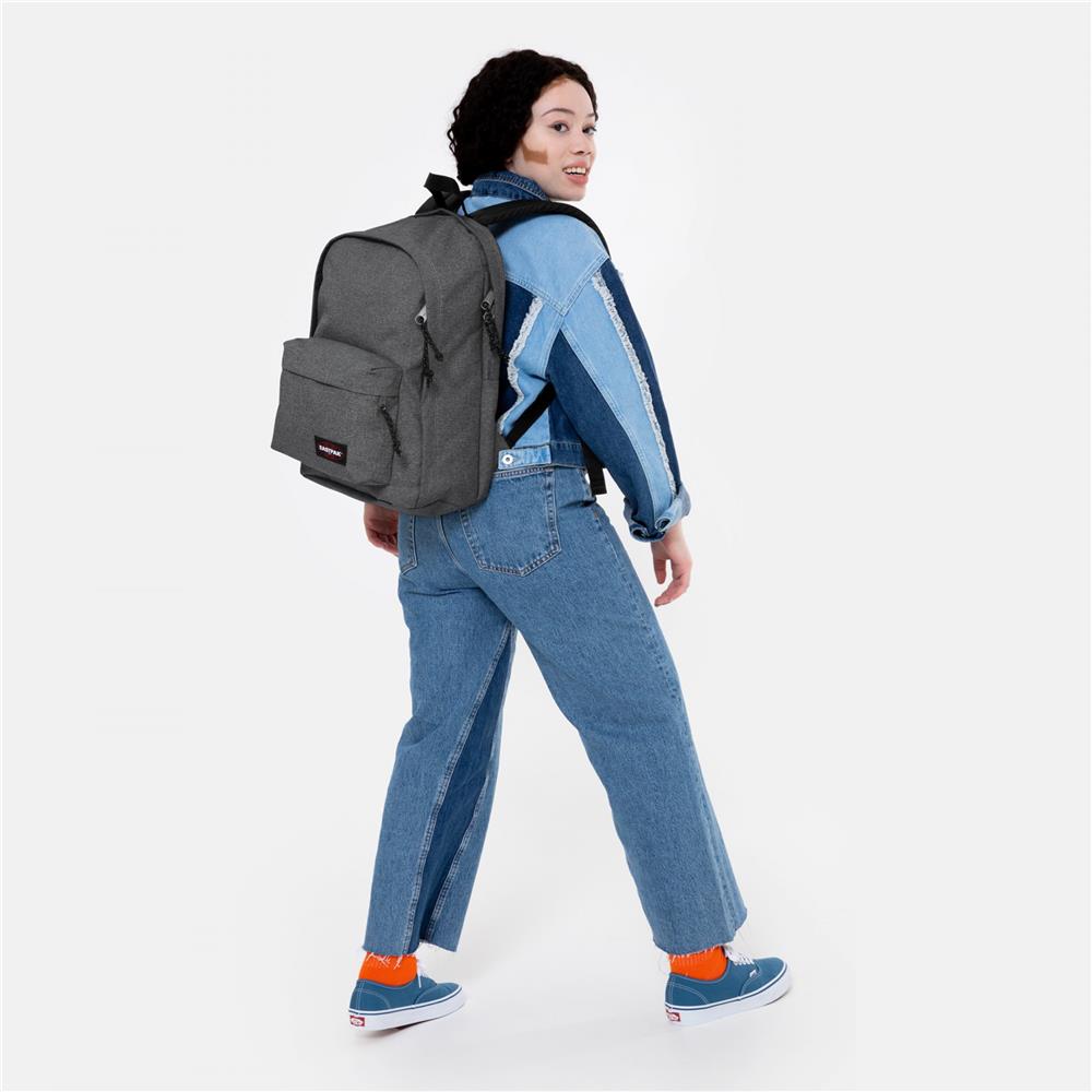 Eastpak BACK TO WORK, Rucksack, Black Denim (grau), 27L, mit Laptopfach