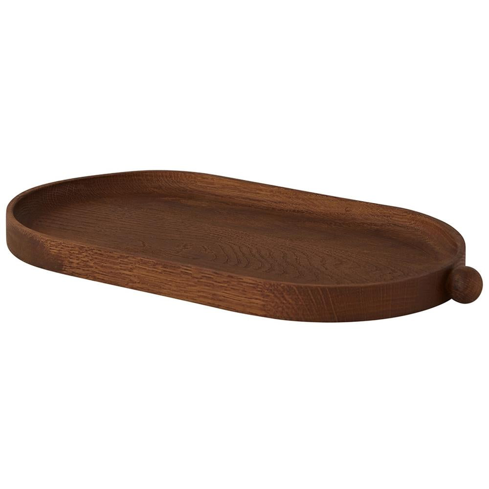 OYOY Inka Holztablett 2,3 x 34,2 x 18 cm Dunkelbraun Eiche Serviertablett Dekotablett