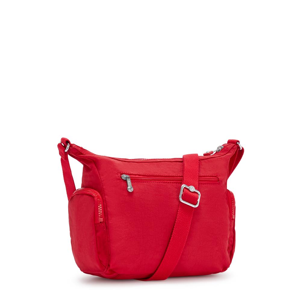 Kipling GABBIE S, Kleine Umhängetasche, Red Rouge (rot), Schultertasche mit vielen Fächern