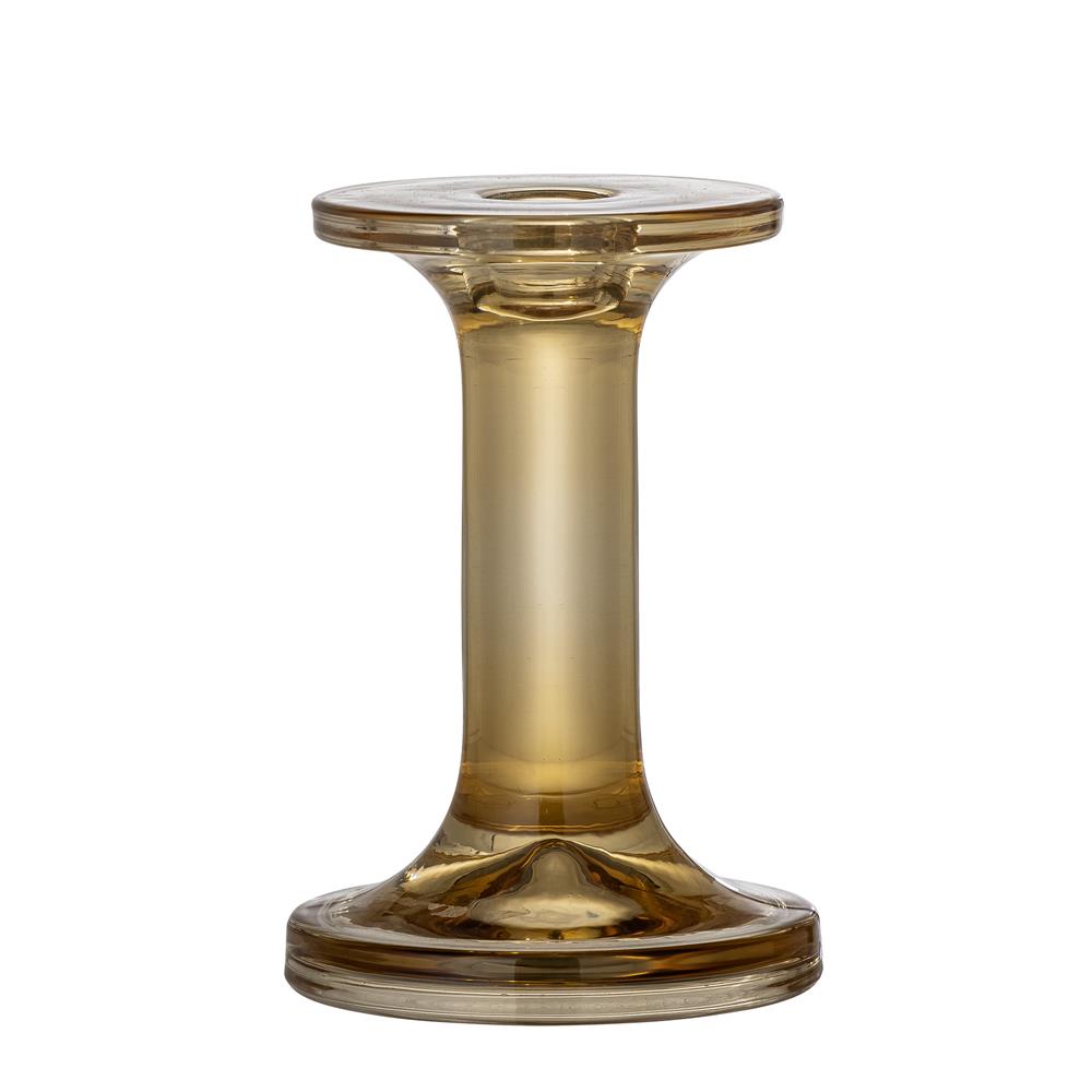 Bloomingville Jamey Kerzenhalter, Braun, Glas, 13,5 cm, dänisches Design