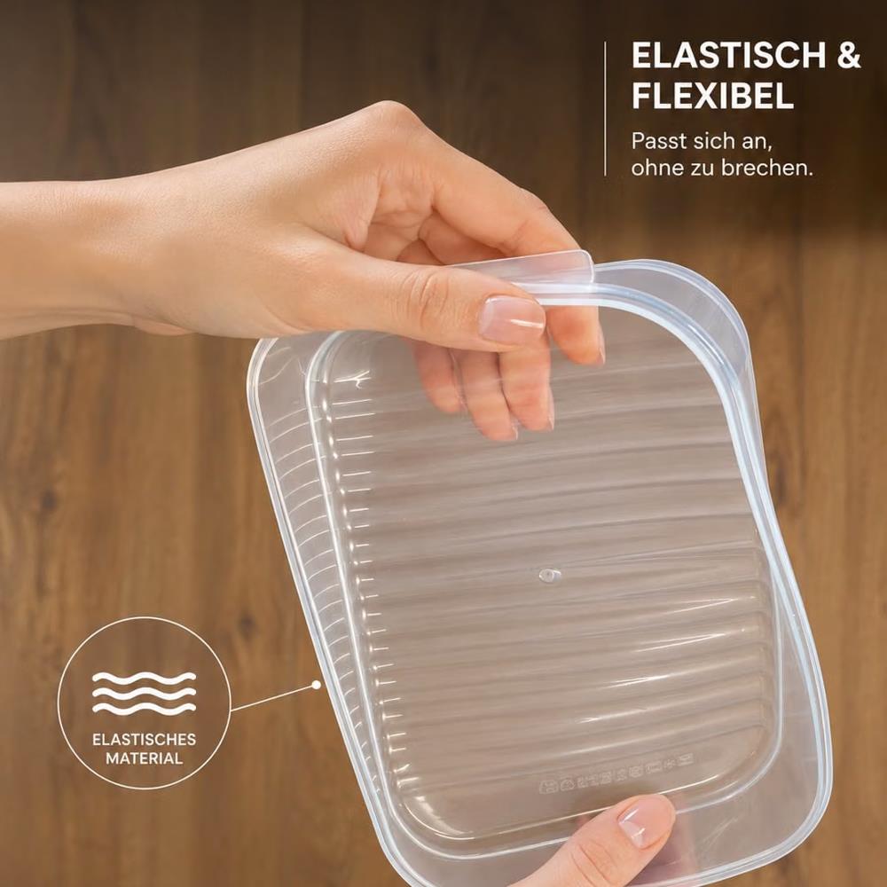 LocknLock Frischhaltedosen für Aufschnitt 1,2 L 6er Set - Aufschnittbox stapelbar BPA-frei