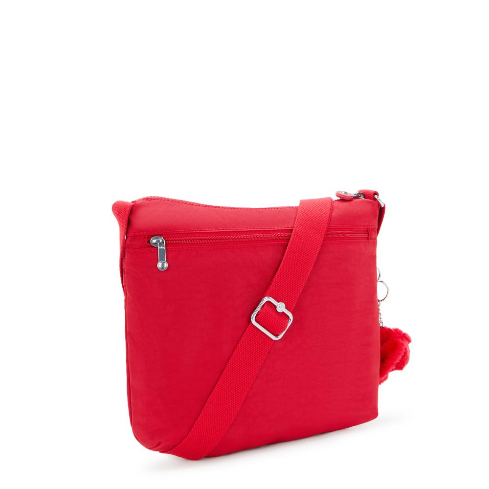 Kipling ARTO M, Mittelgroße Umhängetasche, Red Rouge (rot), Schultertasche mit Reißverschluss