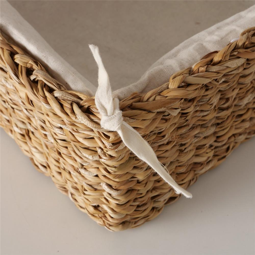 BOLTZE Brotkorb „Sophy“ – Handgewebt aus Seegras mit Baumwoll-Inlett