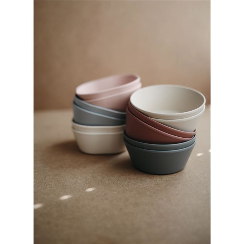 Mushie Kinderschüssel 2er Set, Smoke, rund, BPA-frei