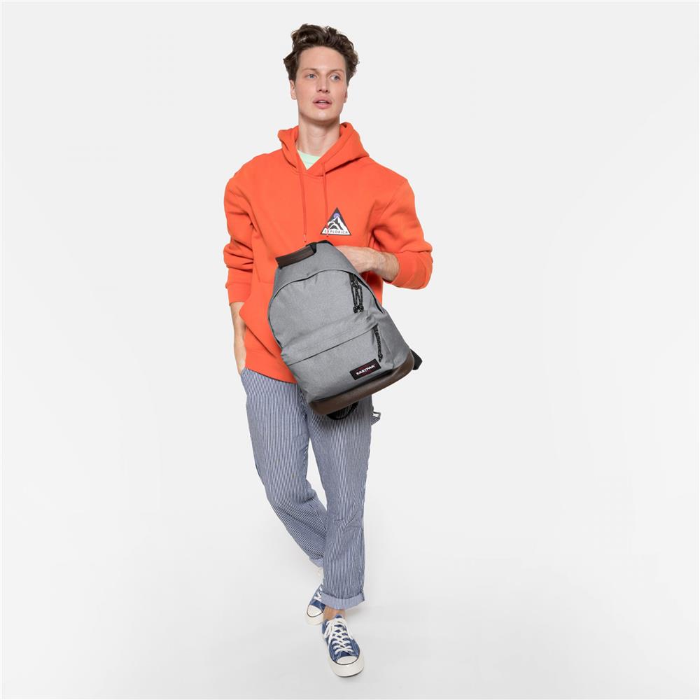 Eastpak WYOMING, Rucksack, Sunday Grey (grau), 24L, mit Leder-Unterseite